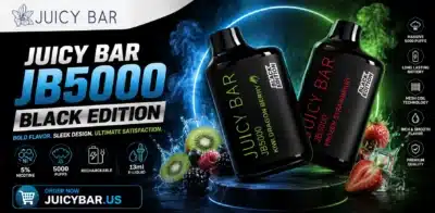 Inside the Juicy Bar JB5000 Black Edition review featuring design, flavors, performance, and key features