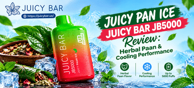 Juicy Bar JB5000 Juicy Pan Ice review featuring herbal paan flavor and cooling performance